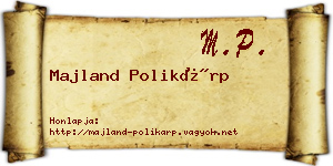 Majland Polikárp névjegykártya